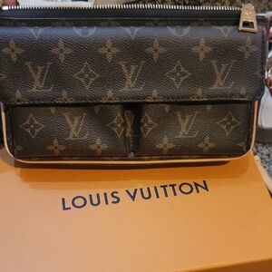 Louis Vuitton Black and Brown Monogram Bag Vivacite NEW Crossbody/Shoulder